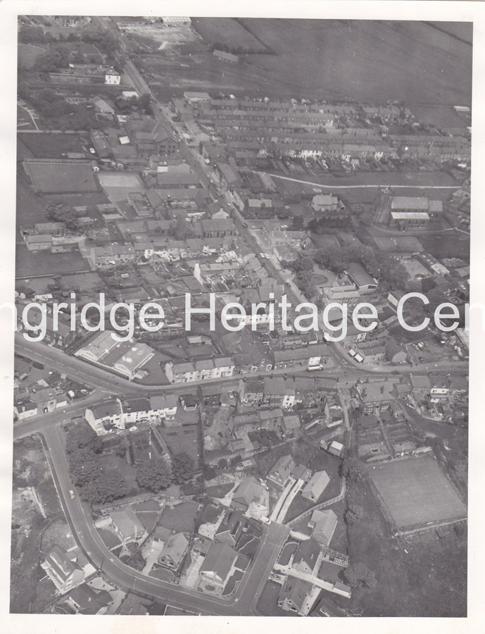 419 - Aerial View - Market Place and Berry Lane looking North West - 1969